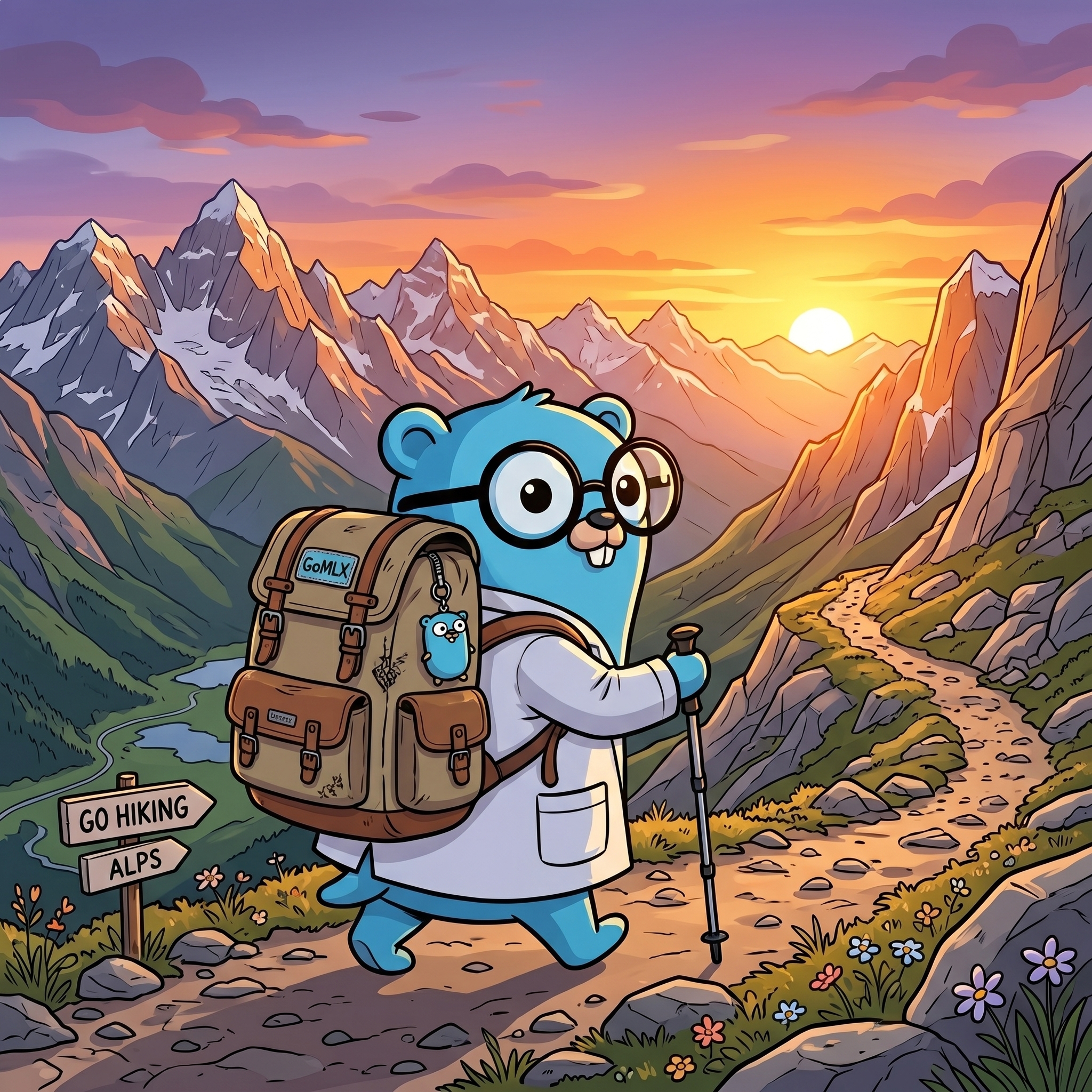 GoMLX Gopher hiking